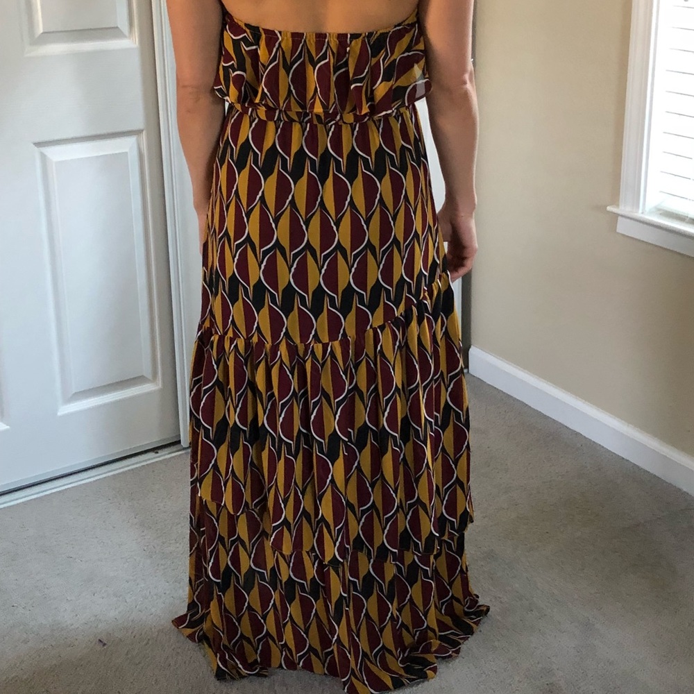Halter maxi tiered ruffles